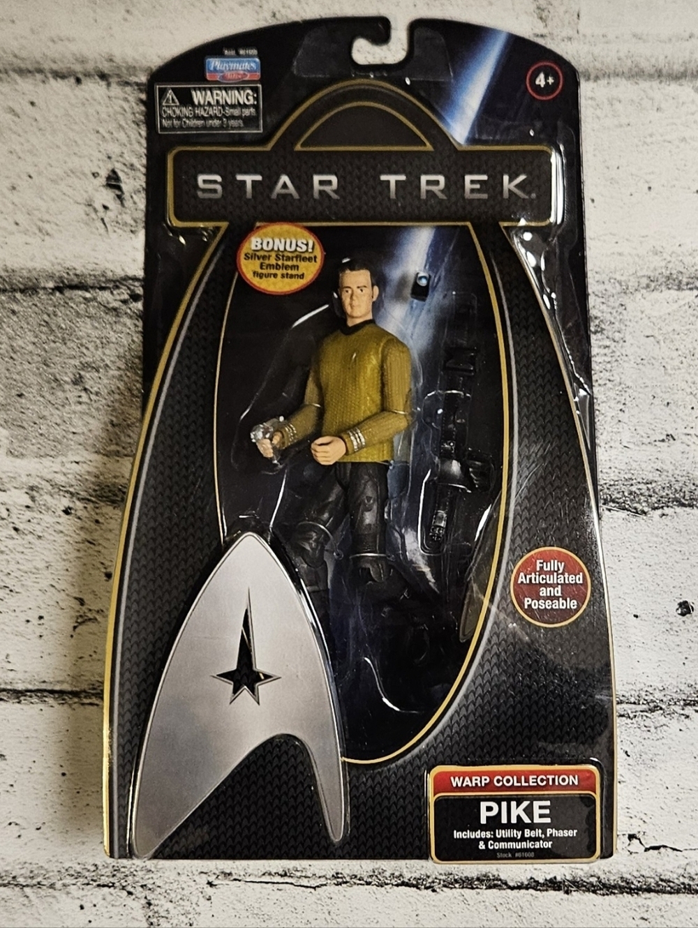 Star Trek 2009 Captain Pike Figure Warp Collection NIB Playmates - Picture 3 of 10